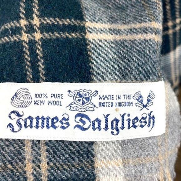 James Dalgliesh 100% Wool Plaid Scarf One Size - Picture 3 of 3